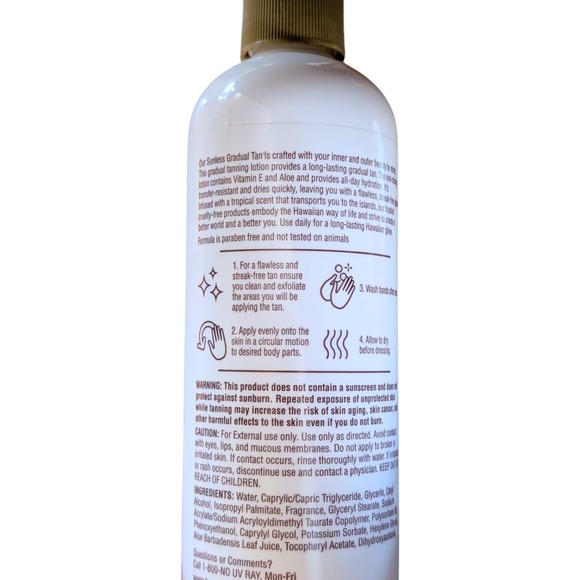 Hawaiian Tropic Sunless Tan Tanning Lotion Gradual 12.6 fl oz 2 Bottles - Picture 4 of 6